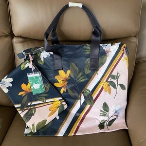 New Ted Baker London Foldaway Shopper Tote
